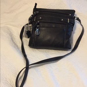 Giani Bernini black pebble briddle bag NWT